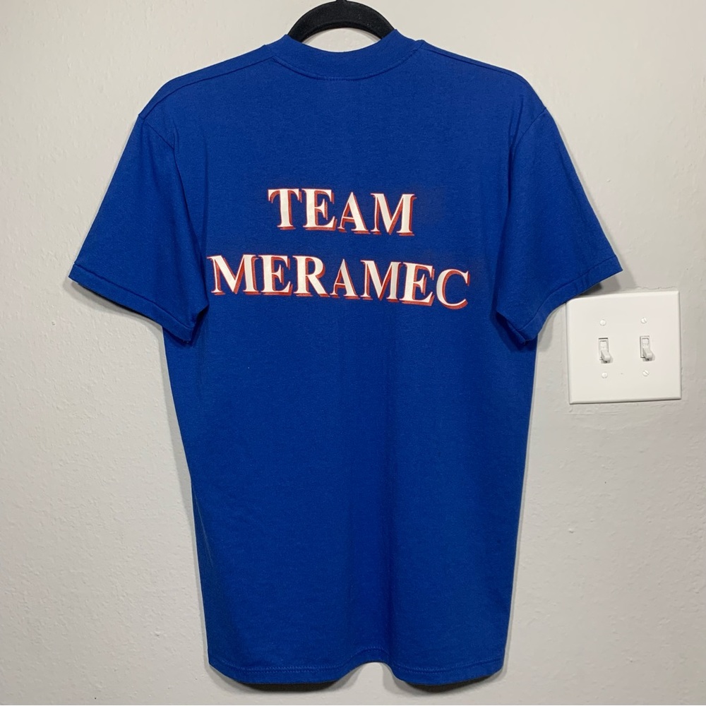 Vintage 80s Meramec State Park Single Stitch Blue Tee Size Medium